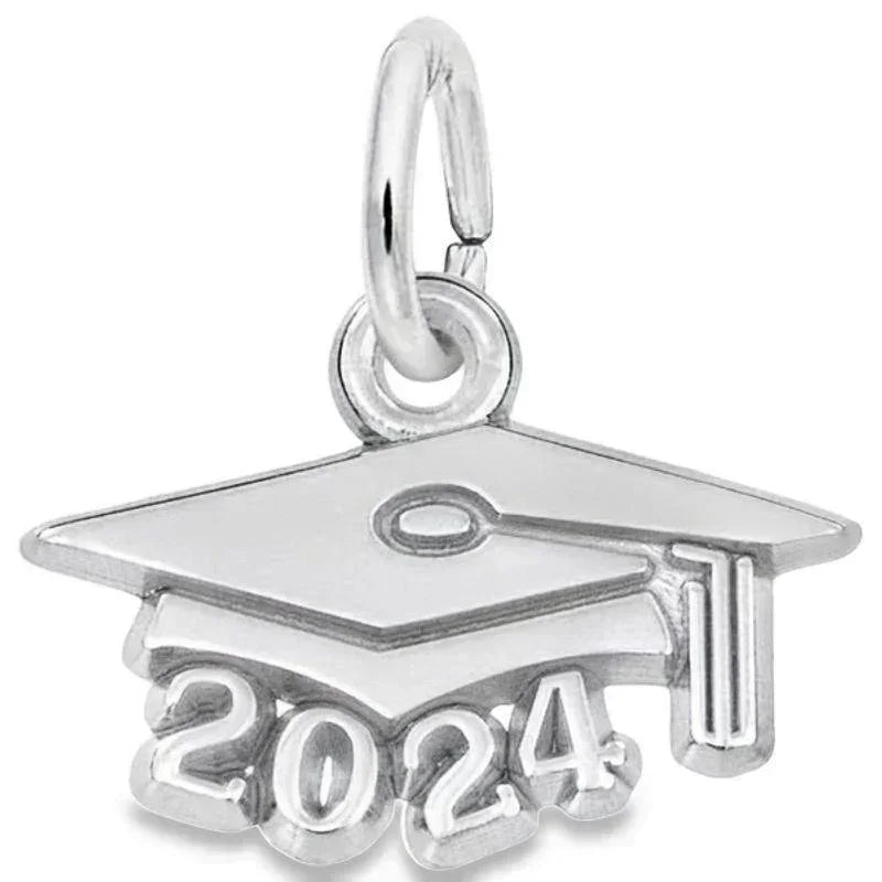 Sterling Silver Grad Cap 2024 Charm