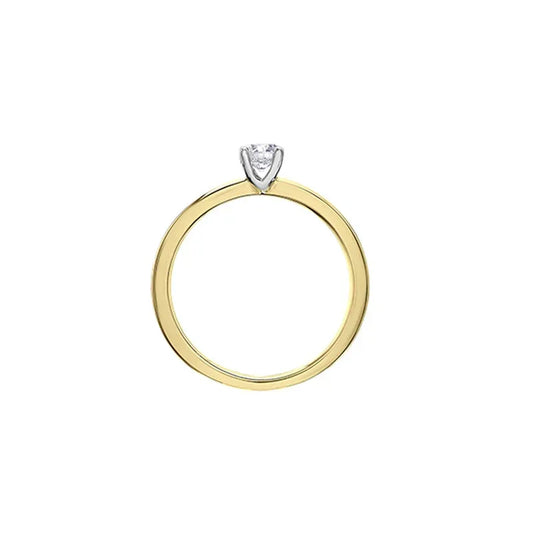 10K Yellow Gold 0.30CT Canadian Diamond Solitaire Ring