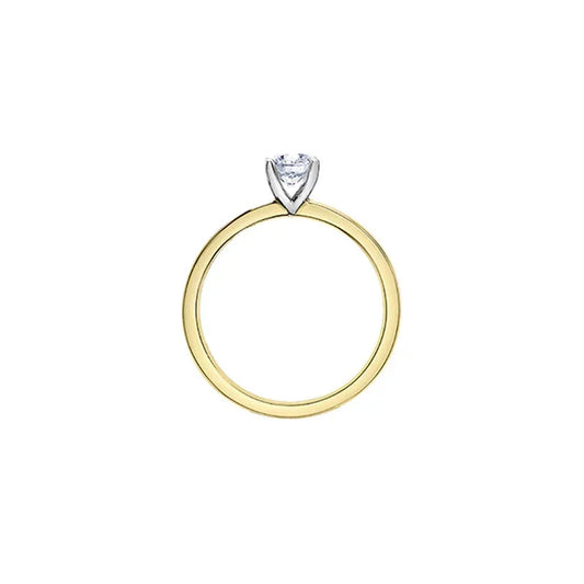 10K Yellow Gold 0.50CT Canadian Diamond Solitaire Ring