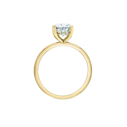 14K Yellow Gold 2.12ct Lab-Grown Diamond Oval Ring