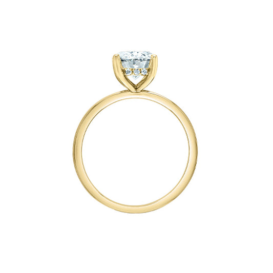 14K Yellow Gold 2.12ct Lab-Grown Diamond Oval Ring