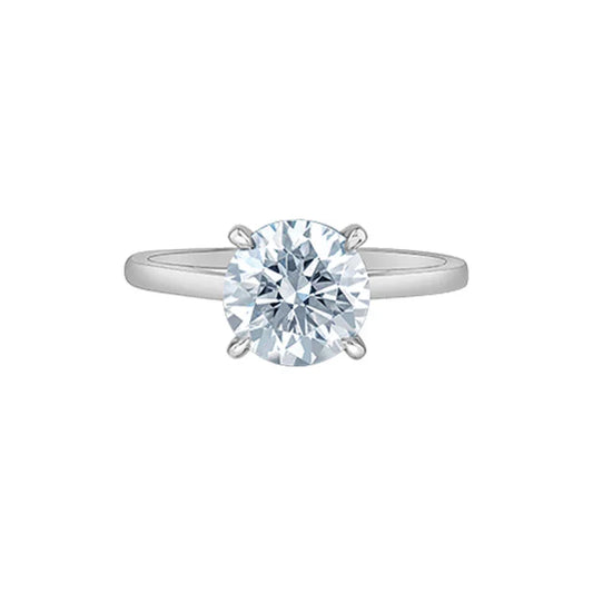 2.00CT Round Lab Grown Diamond Solitaire Ring in 14K White Gold