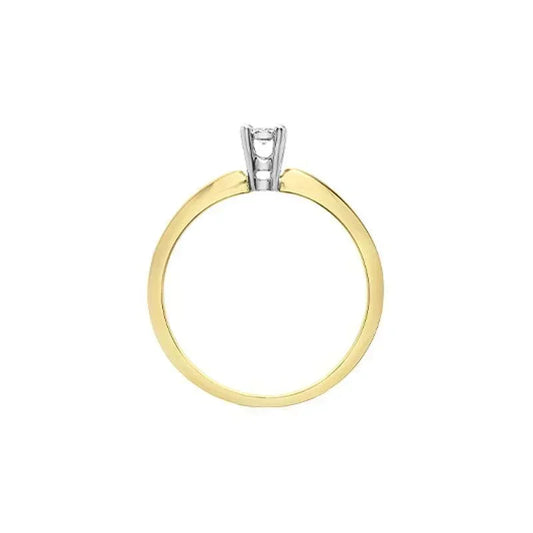 10K Yellow Gold 0.05CT Solitaire Promise Ring