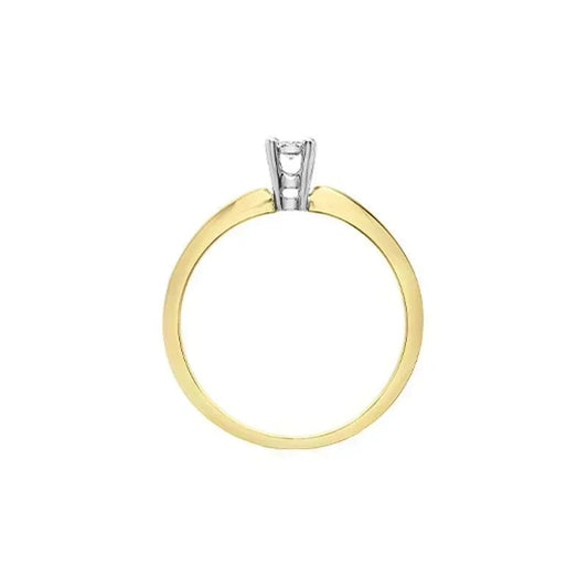 10K Yellow Gold 0.05CT Solitaire Promise Ring