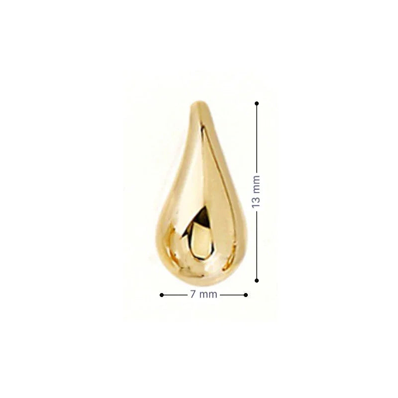 10K Yellow Gold Small Teardrop Stud Earrings