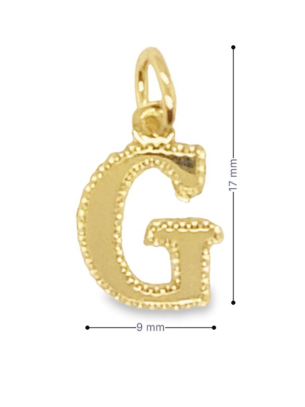 10 Karat Yellow Gold Initial Letter G Pendant