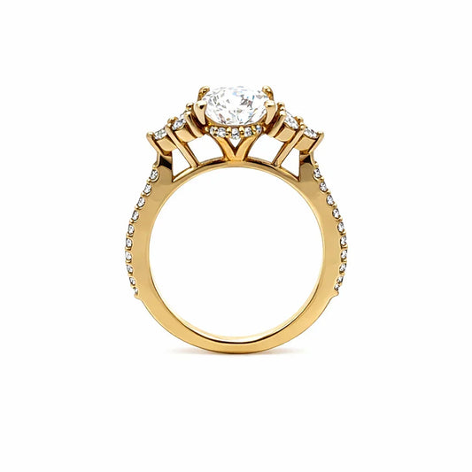 3.10 TDW Pear Lab Grown Diamond Engagement Ring