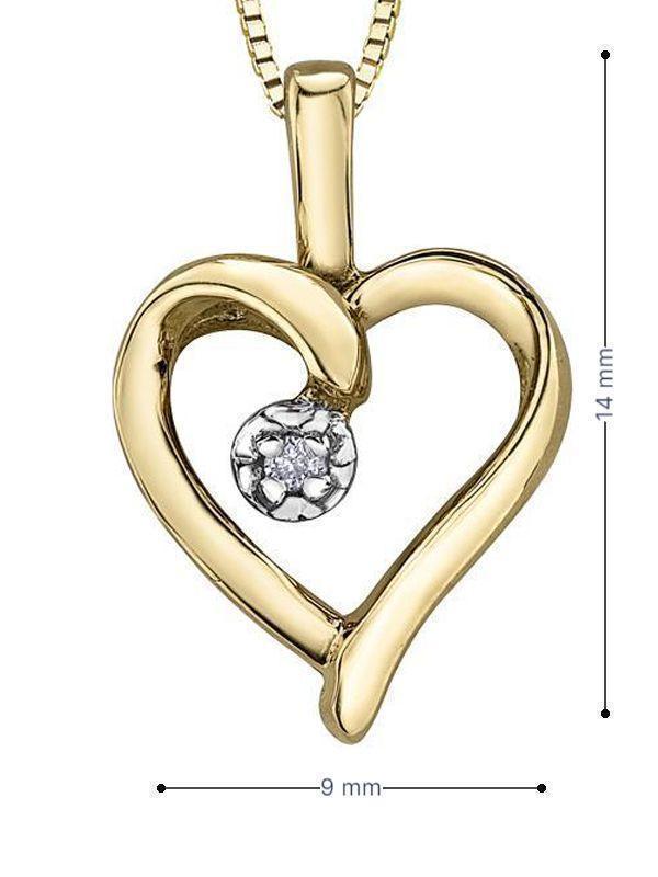 10K Yellow Gold Diamond Pendant