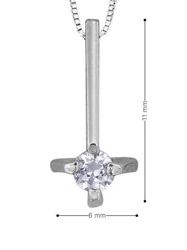 10K White Gold 0.035TDW Diamond Pendant