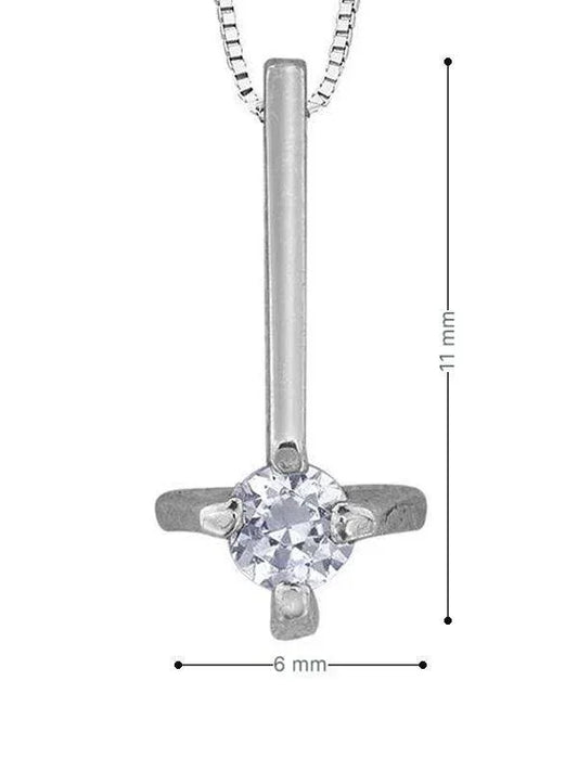 10K White Gold 0.035TDW Diamond Pendant