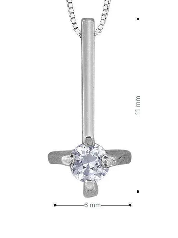 10K White Gold 0.035TDW Diamond Pendant