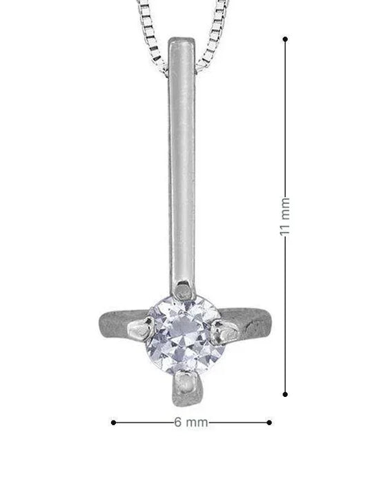 10K White Gold 0.035TDW Diamond Pendant