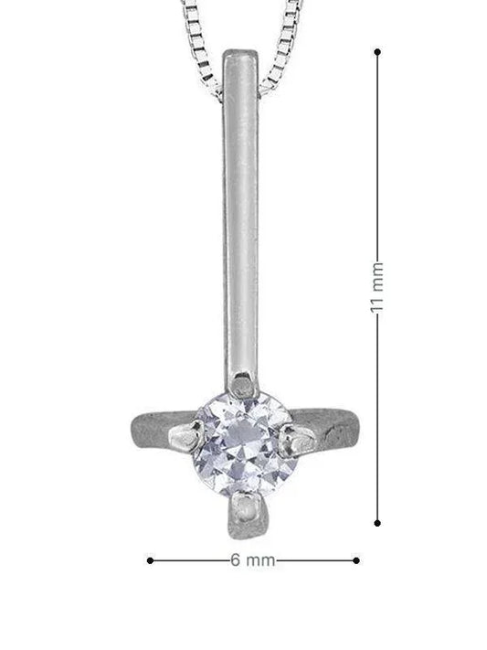 10K White Gold 0.035TDW Diamond Pendant