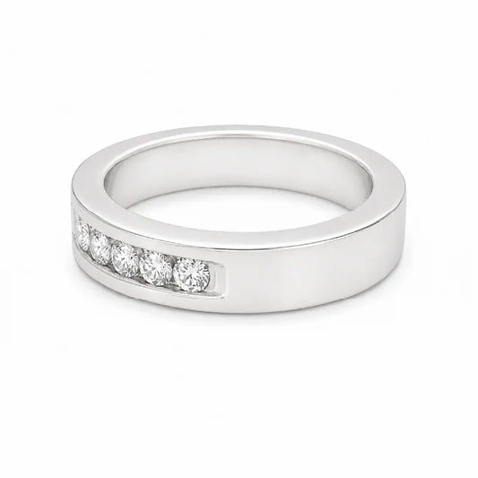 14K White Gold 1.00CT Diamond Channel Set Wedding Band