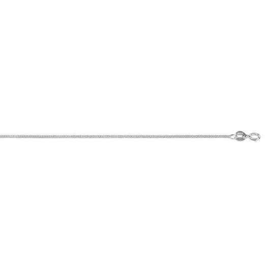 10K White Gold 18" Wheat Chain