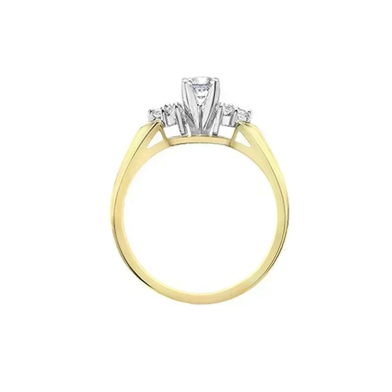0.25TDW Canadian Diamond 10K Yellow Gold Engagement Ring