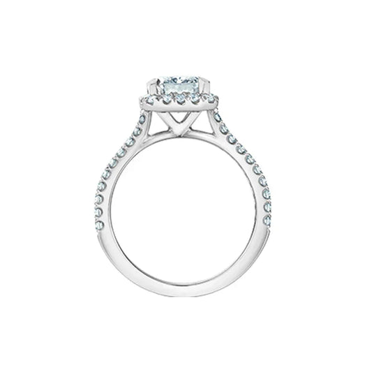 14K White Gold 2.48TDW Lab Grown Radiant Cut Diamond Engagement Ring