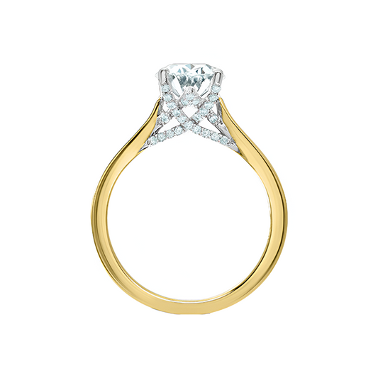 3.19TDW Lab Grown Diamond 14K Yellow Gold Oval Ring