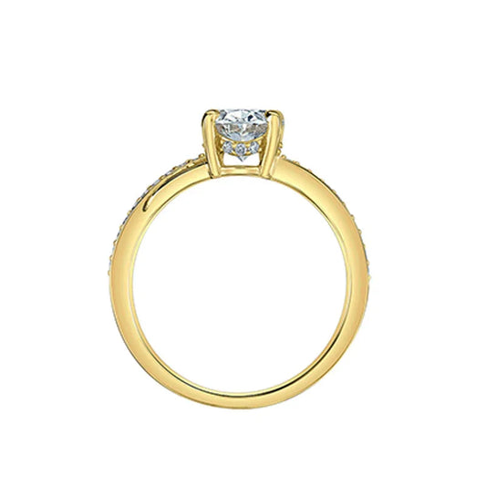14K Yellow Gold 1.75TDW Lab Grown Diamond Ring