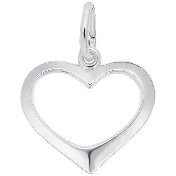 Sterling Silver Open Heart Charm