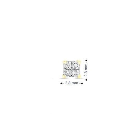10K Yellow Gold 0.06TDW Diamond Baby Earrings