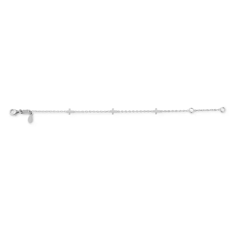 10K White Gold Adjustable 6" Bracelet