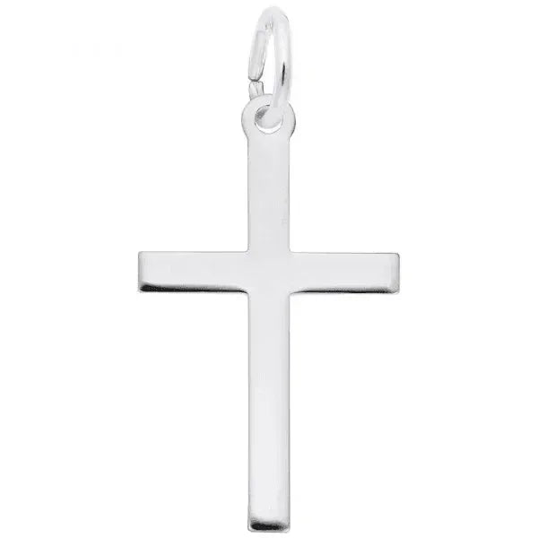 Sterling Silver Medium Plain Cross Charm