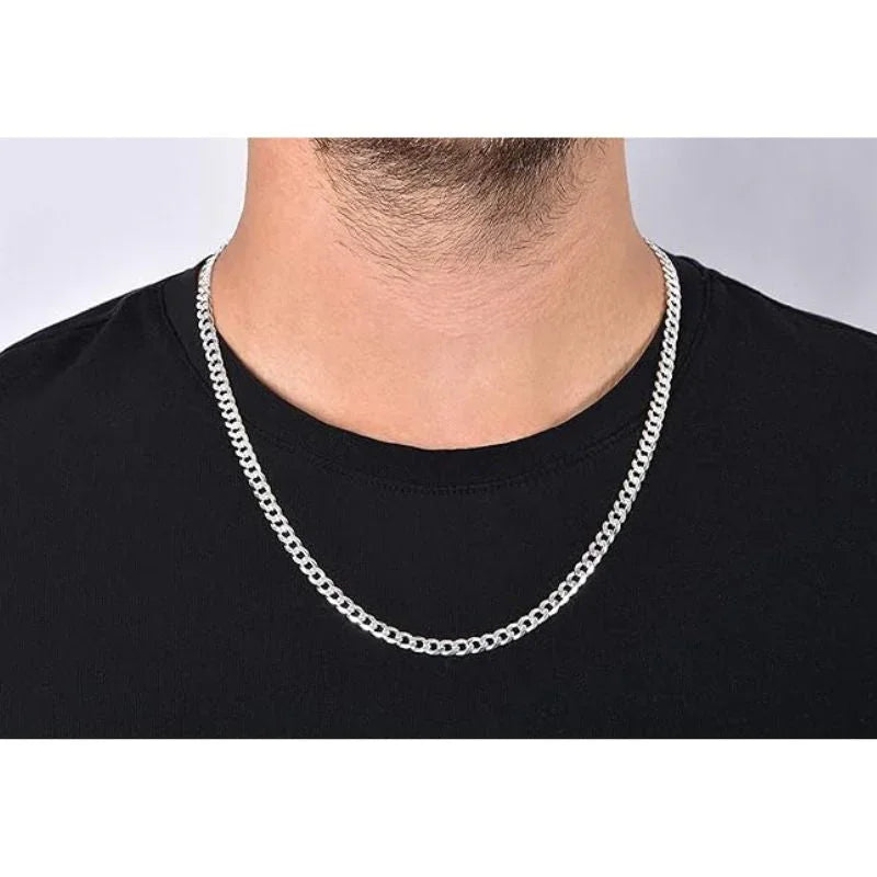 Sterling Silver 22" 5.5mm Cuban Link Chain