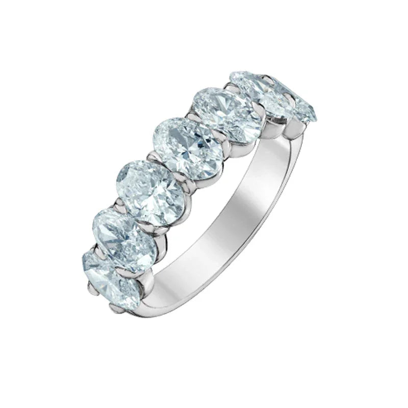 1.61ct Lab Grown Oval Diamond Band in White 14K Gold