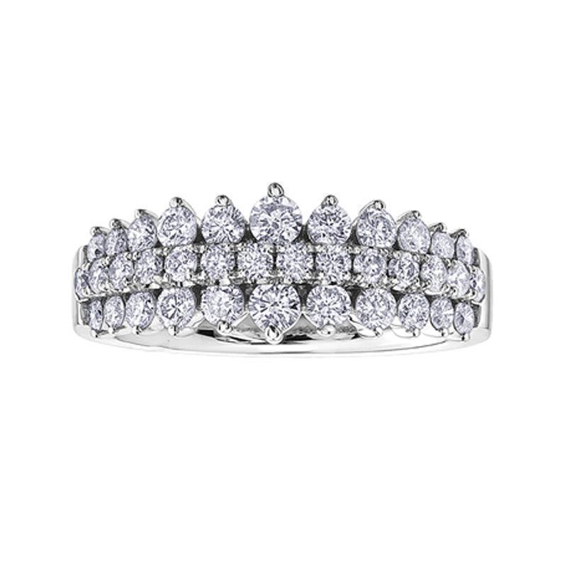 10K White Gold 1.00TDW Diamond Anniversary Ring