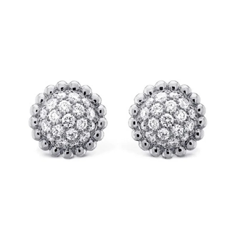Sterling Silver White Gold Plated 0.70ct Lab Grown Diamond Stud Earrings
