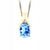 December Birthstone Pendant with Diamond Accent set in 10K Yellow gold