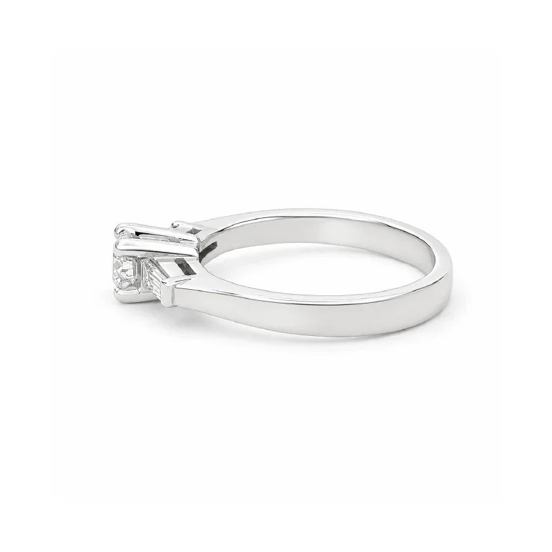 14K White Gold 0.45TDW Baguette Cut Diamond Ring