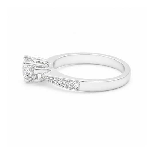 0.56TDW Diamond Ring in 14K White Gold