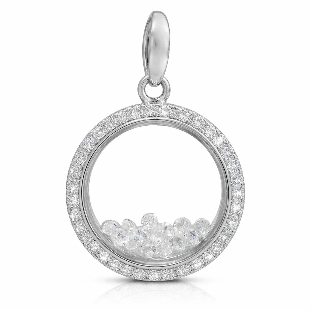 Sterling Silver Gold Plated CZ Heart Bracelet