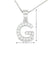 Sterling Silver Cubic Zirconia Initial Letter G Pendant
