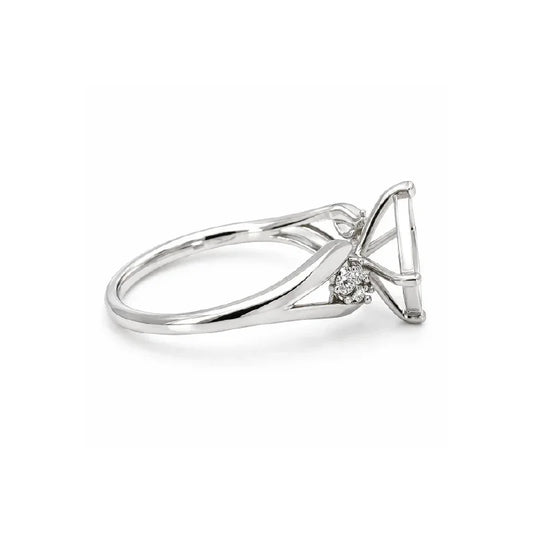 10K White Gold 0.08CT Diamond Cluster Ring