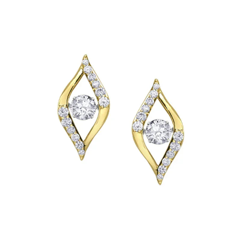 1.70ct TDW Lab Grown Diamond Moving Earrings in 14K Yellow Gold