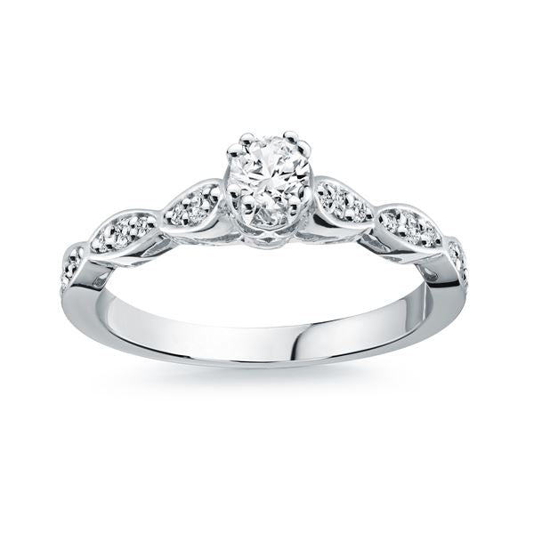 10K White Gold 0.38 TDW Diamond Ring