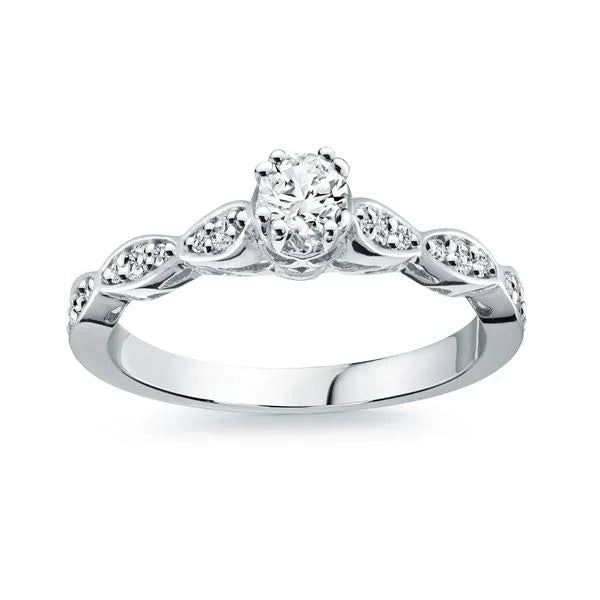 10K White Gold 0.38 TDW Diamond Ring