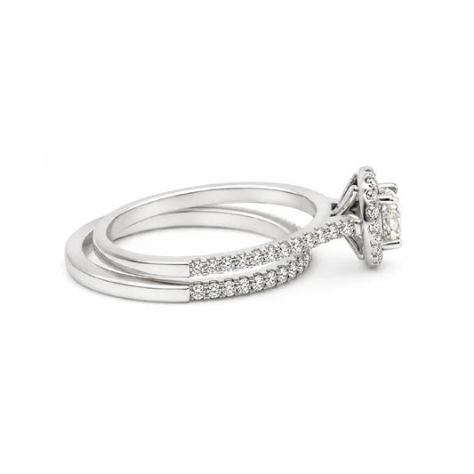 14K White Gold 0.60TDW Canadian Diamond Wedding Set