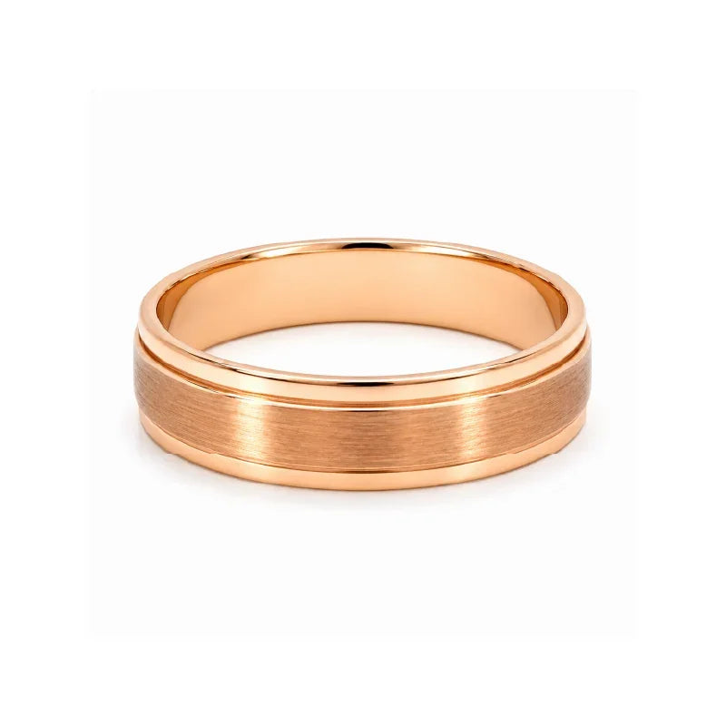 10 Karat Pink Gold 6mm Fancy Wedding Band
