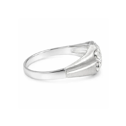 10K White Gold Diamond Men’s Ring