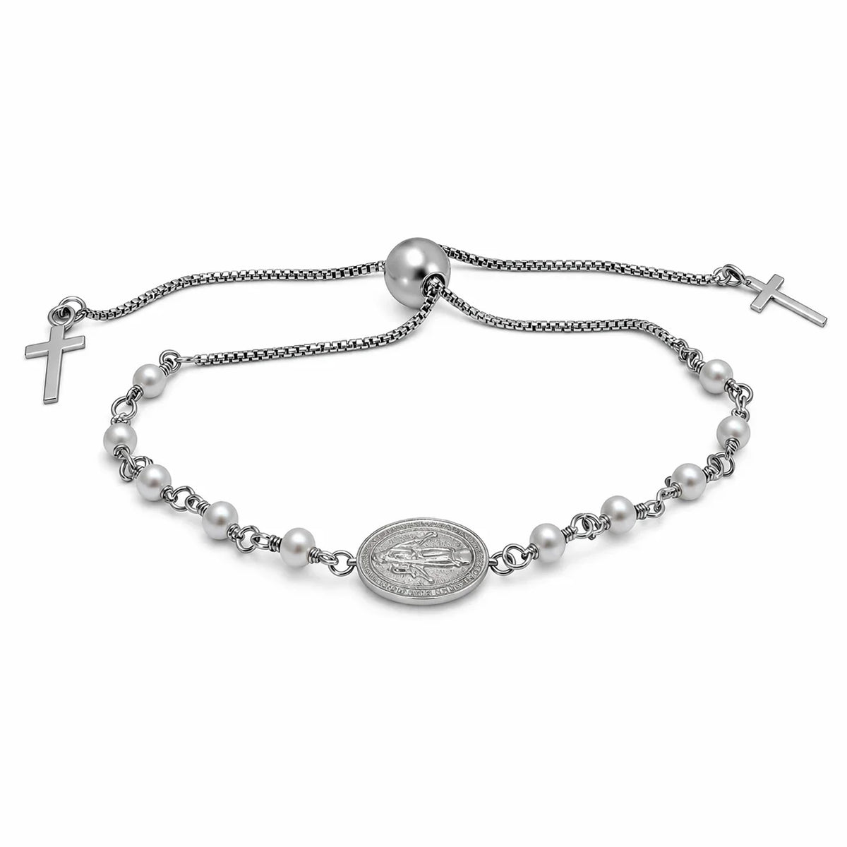 Sterling Silve White Gold Plated Clover Necklace