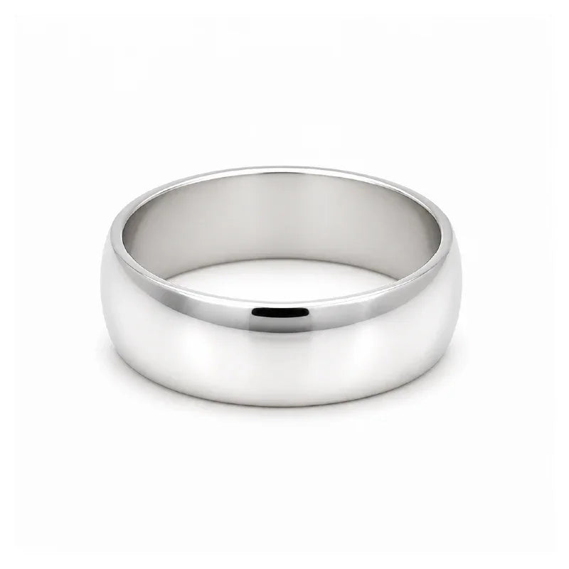 10 Karat White Gold 6mm Solid Gold Classic Fit Wedding Band