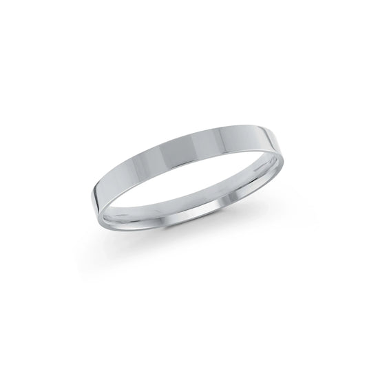 10, 14 Karat Gold 2mm High Polish Flat Comfort Fit Wedding Band