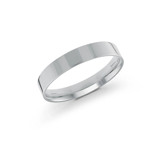 10, 14 Karat Gold 4mm High Polish Flat Comfort Fit Wedding Band