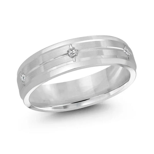 10K White Gold 0.06 TDW Diamond Band