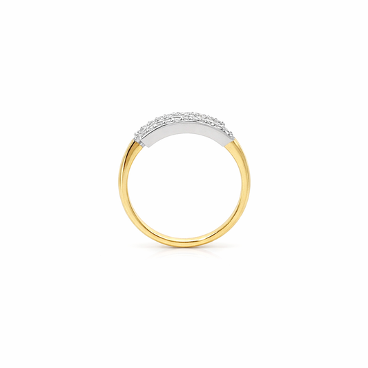 10K Yellow & White Gold 0.50TDW Lab Diamond Multi Ring