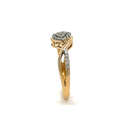 10K Yellow Gold 0.19TDW Lab Grown Diamond Promise Ring